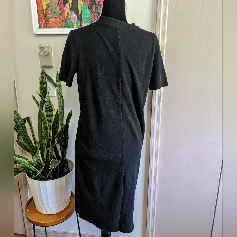 Zara Trafaluc Black Ribbed Sweater Dress Women's Size Small - Picture 4 of 6